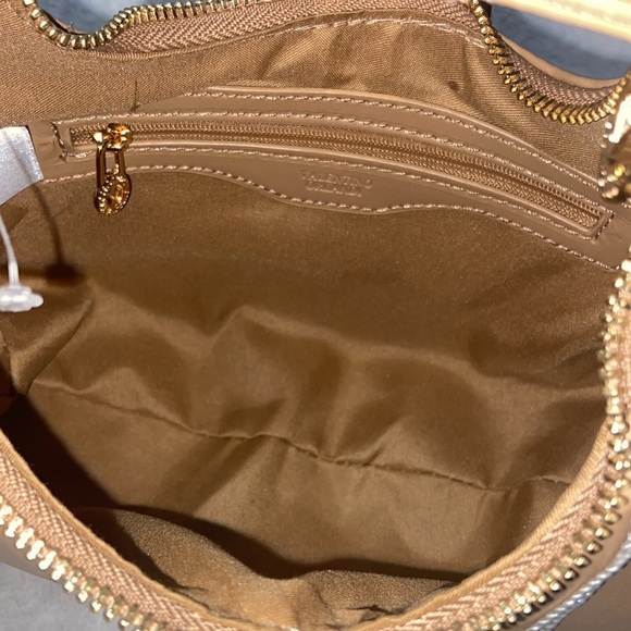 Valentino Orlandi Tan Shoulder Bag with Gold Accents NWT - Picture 7 of 12